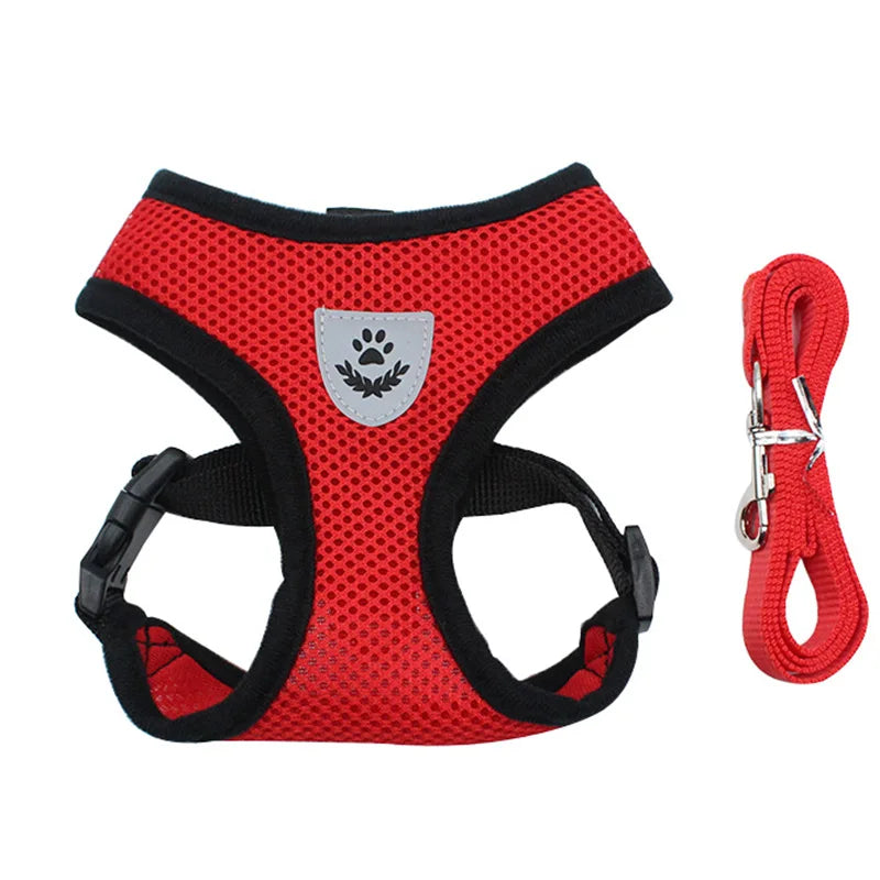 Peitoral com Guia para Cães e Gatos – Ajustável, Respirável e Refletivo