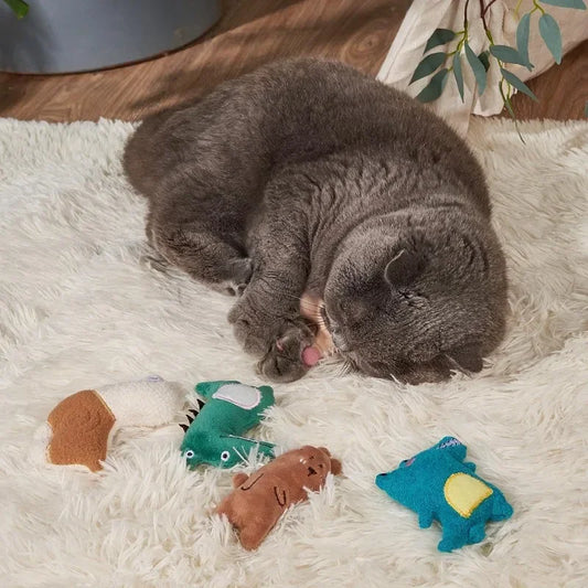 Brinquedo de Pelúcia com Catnip – Estímulo e Diversão para Gatos e Cães Pequenos
